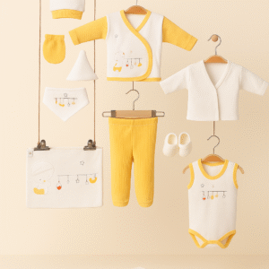 %100 Organik Pamuk 10'lu Hastane Çıkışı Seti