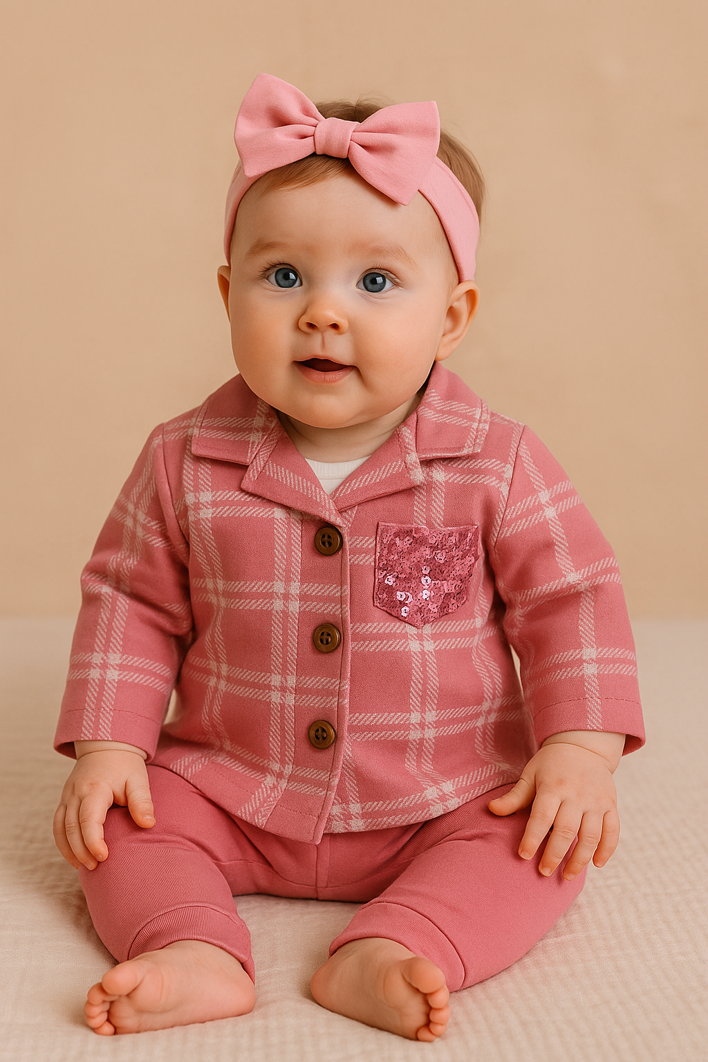 Ceketli Kız Bebek Takım (üçlü)