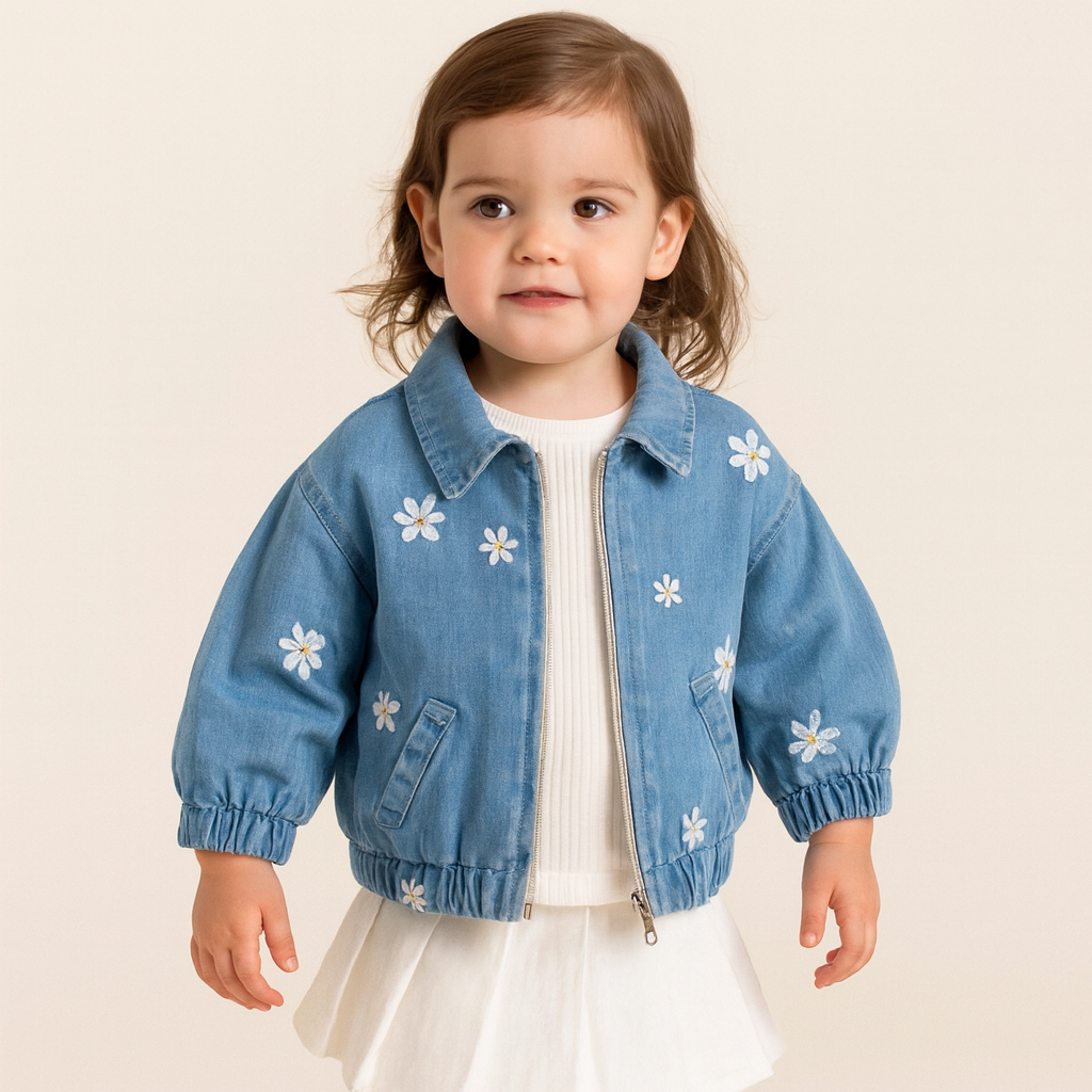 Ceketli Kız Bebek Kot Takım (üçlü) - Görsel 2