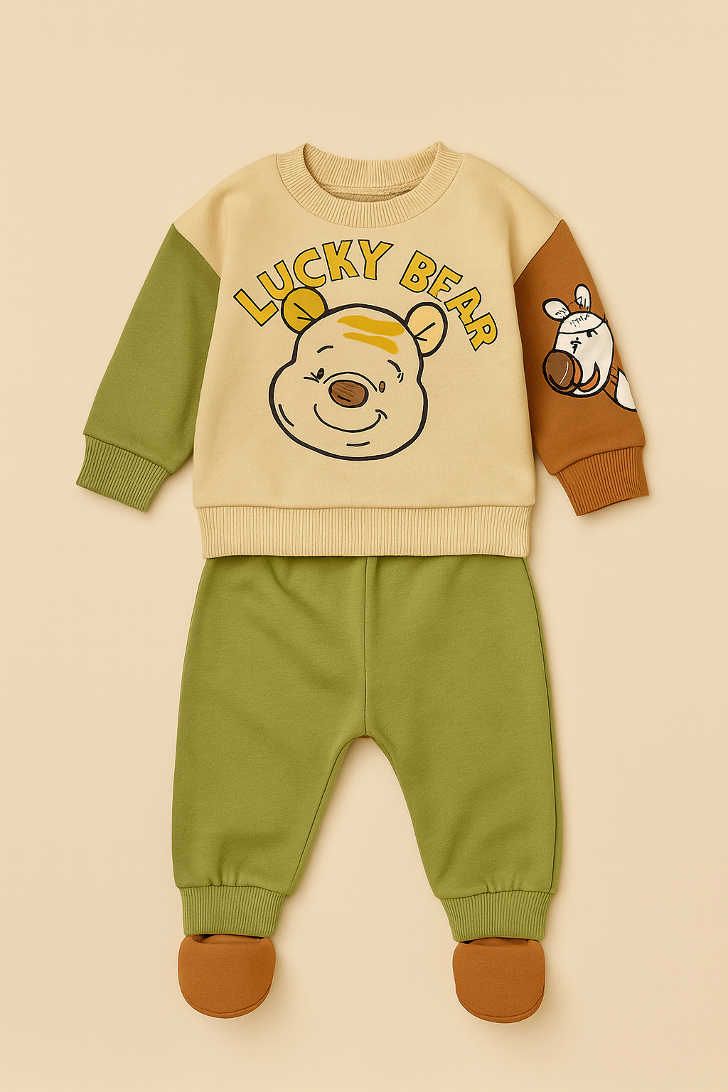 İkili Erkek Bebek Takım -Ayıcık Desenli - Görsel 2