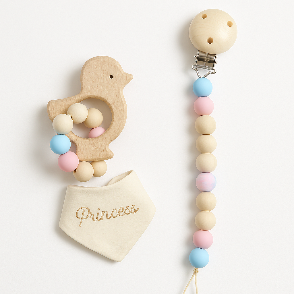 Organik Ahşap Emzik Askısı ve Diş Kaşıyıcı - Görsel 2