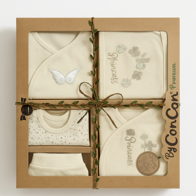 %100 Organik Pamuk 8’li Yenidoğan Kız Bebek Hastane Çıkışı Seti – Princess Nakışlı (Kopya)