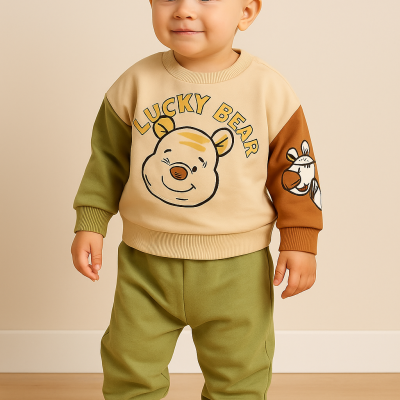 İkili Erkek Bebek Takım -Ayıcık Desenli